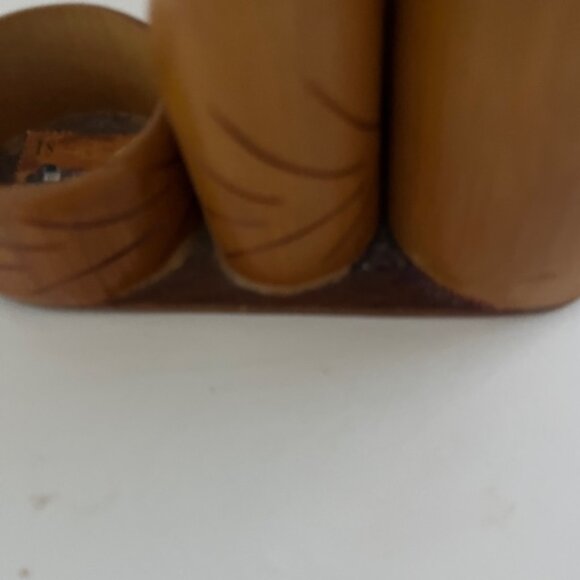 Vintage Bamboo Pen / Pencil Holder / Desk Set / Organizer - Picture 9 of 10